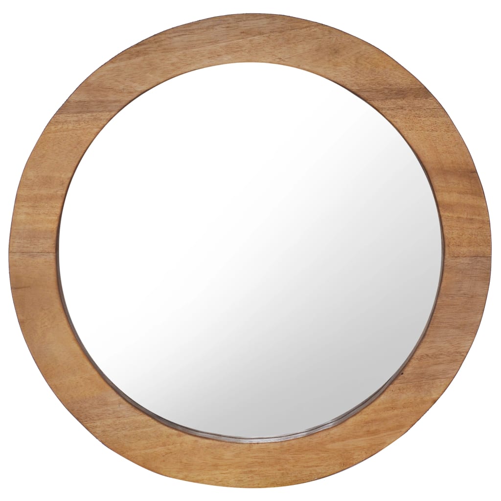 Wall Mirror 60 Cm Teak Round